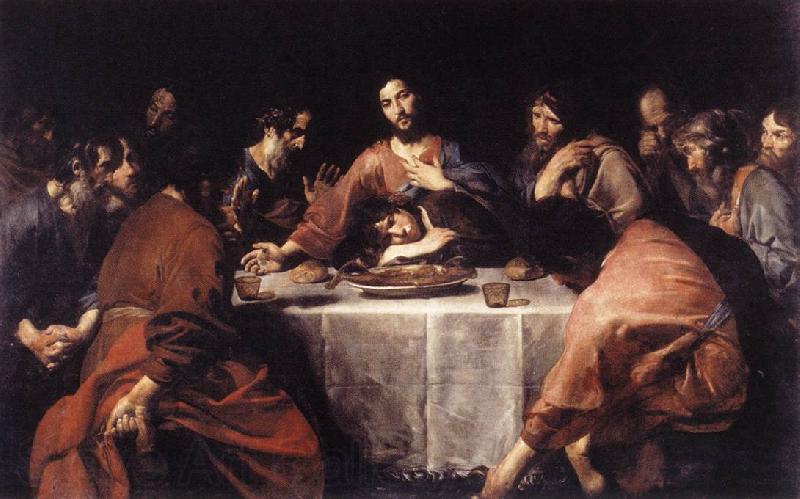 VALENTIN DE BOULOGNE The Last Supper naqtr France oil painting art